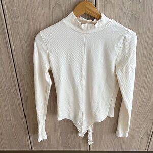 Knix x Birds Papaya Ribbed Mockneck Bodysuit